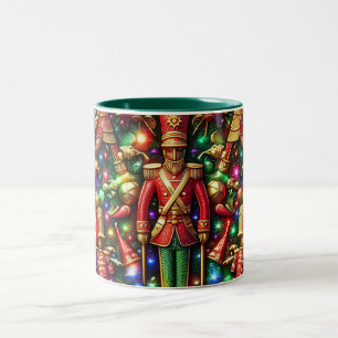 Caneca De Café Em Dois Tons ~ TIN SOLDIERS ~ Natal ~ Café de dois tons