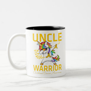 Caneca De Café Em Dois Tons Tio de um Guerreiro Conscientização sobre Câncer I