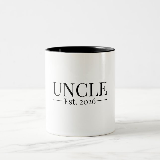 Caneca De Café Em Dois Tons Tio Estabelecido 2026 (Centro)