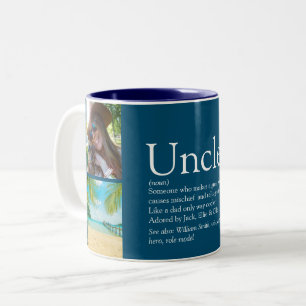 Caneca De Café Em Dois Tons Tio Funcle Definição 4 Colagem de Fotos Azul