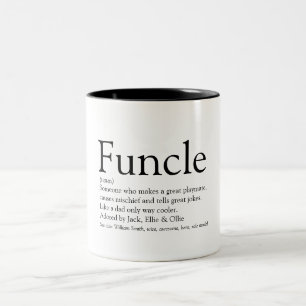 Caneca De Café Em Dois Tons Tio Funcle Divertido Definição Citação