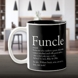 Caneca De Café Em Dois Tons Tio Funcle Favorito Definição Moderna Preta