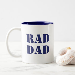 Caneca De Café Em Dois Tons Típica moderna branca-azul-marinho-Pai-relâmpago l