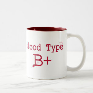 Caneca De Café Em Dois Tons Tipo de sangue positivo de B