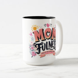 Caneca De Café Em Dois Tons Tipografia da Maternidade Plena e Consciente
