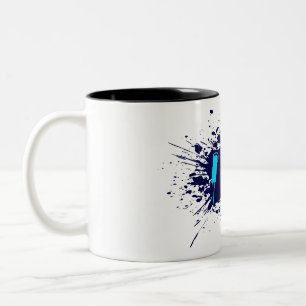 Caneca De Café Em Dois Tons Tipografia de Grafite de Gelo Arte Urbana Design