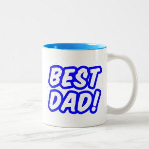 Caneca De Café Em Dois Tons Tipografia do Melhor Pai Azul
