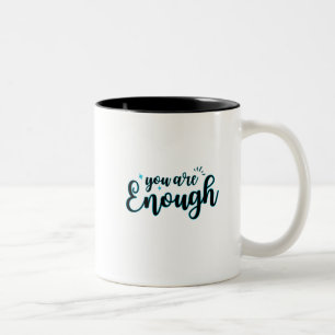 Caneca De Café Em Dois Tons Tipografia Minimalista Moderna Citação de Amor-Pró