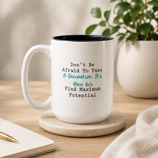 Caneca De Café Em Dois Tons Tire uma Derivada Encontre o Potencial Máximo Mate (Criador carregado)