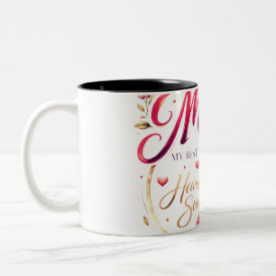 Caneca De Café Em Dois Tons 🌸 Título (SEO + Tendência) Design Coroa de Rosa p