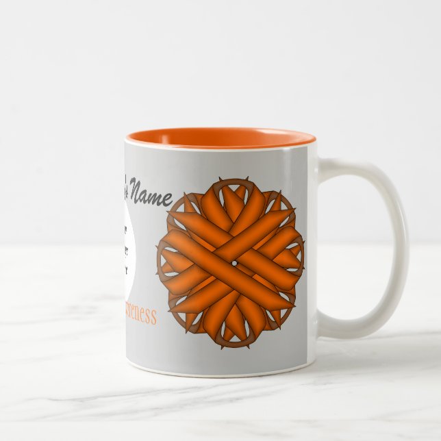 Caneca De Café Em Dois Tons Tmpl da Flower Laranja por Kenneth Yoncich (Direita)