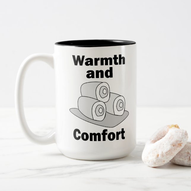 Caneca De Café Em Dois Tons Toalhas Calor E Conforto (Com Donut)