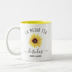Caneca De Café Em Dois Tons Toda Mejor Tía