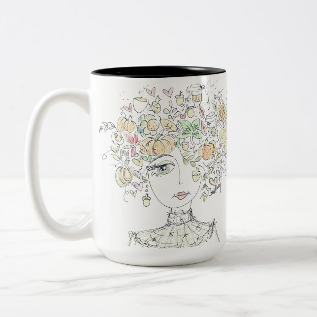 Caneca De Café Em Dois Tons Todas as coisas caem (Esquerda)