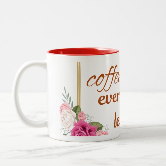 Caneca De Café Em Dois Tons Todas as letras (Esquerda)