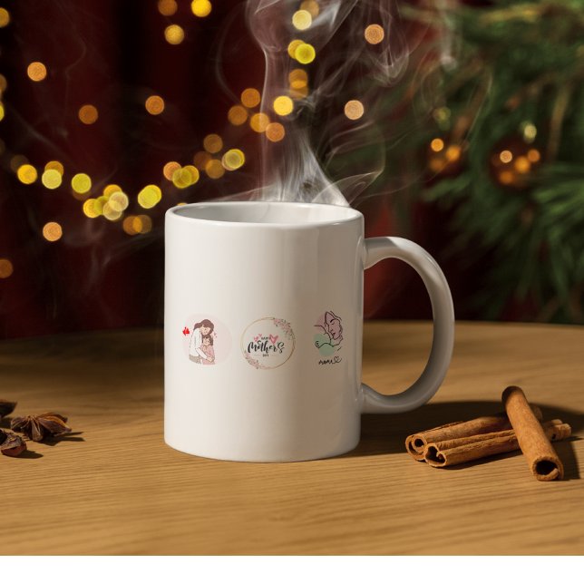 Caneca De Café Em Dois Tons Todo dia é Dia de as mães (Criador carregado)