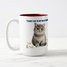 Caneca De Café Em Dois Tons todo gato é meu melhor amigo