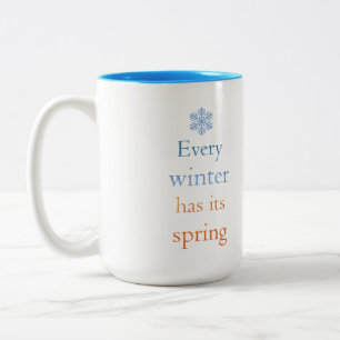 Caneca De Café Em Dois Tons Todo inverno tem sua caneca de café de dois tons