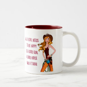 Caneca De Café Em Dois Tons "Todo o uma diva da vaqueira precisa de estar