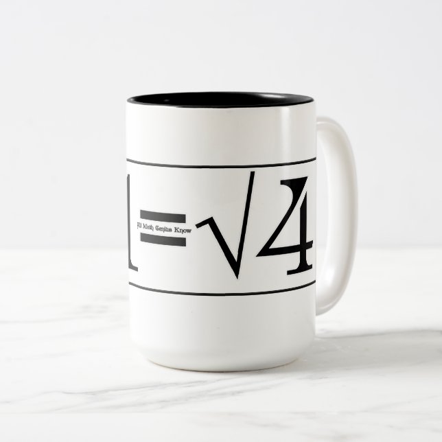 Caneca De Café Em Dois Tons Todos os gênios da matemática sabem (Frente Esquerda)