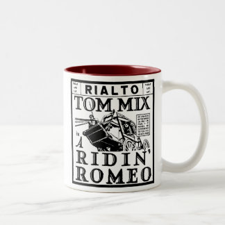Caneca De Café Em Dois Tons Tom Mix Ridin Romeo 1921