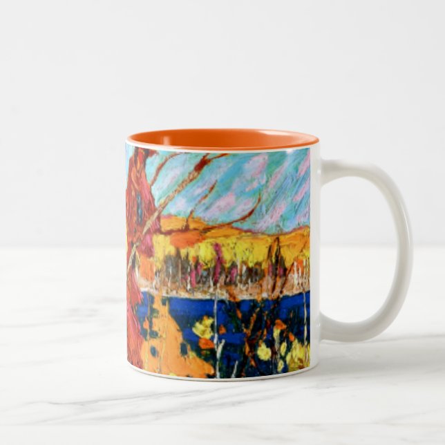 Caneca De Café Em Dois Tons Tom Thomson - Folhagem do outono (Direita)