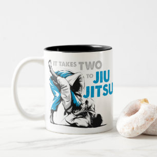 Caneca De Café Em Dois Tons Toma dois a Jiu Jitsu