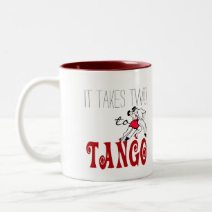 Caneca De Café Em Dois Tons Toma dois ao tango