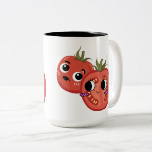 Caneca De Café Em Dois Tons Tomate em Adoração