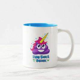 Caneca De Café Em Dois Tons Tombadilho nascido de Emoji do unicórnio