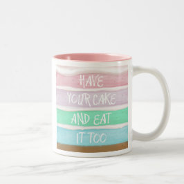 Caneca De Café Em Dois Tons Tome Seu Bolo