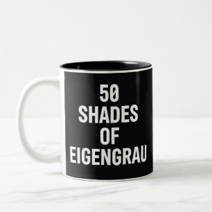 Caneca De Café Em Dois Tons Tons de Eigenrau Design de Texto Minimalista