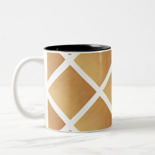 Caneca De Café Em Dois Tons Tons de Marrom Tecido