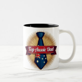Caneca De Café Em Dois Tons Top Aussie Dad | Patriotic Australian Father's Day