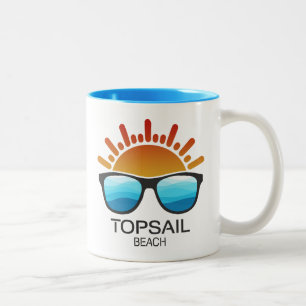 Caneca De Café Em Dois Tons Topsail Beach North Carolina