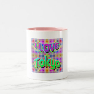 Caneca De Café Em Dois Tons Tóquio Festival 1 Taça "I LOVE Tokyo"