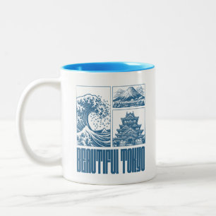 Caneca De Café Em Dois Tons Tóquio Linda – Arte Japonesa