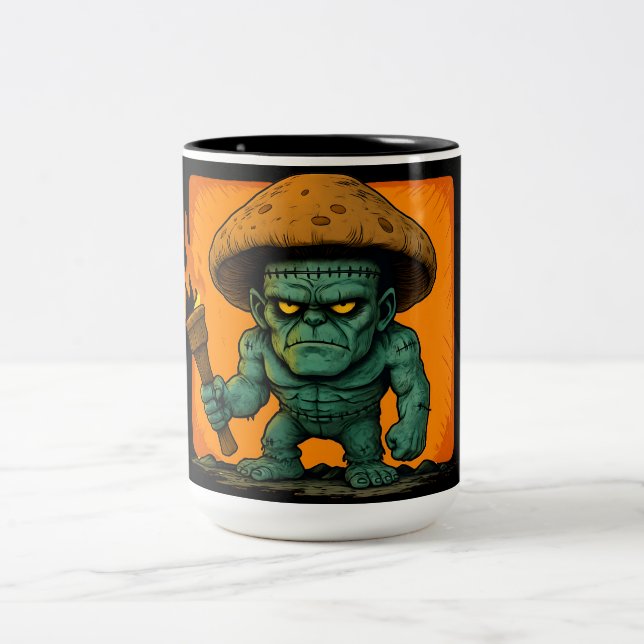 Caneca De Café Em Dois Tons Torch e Besta de Temper-Mushroom (Centro)