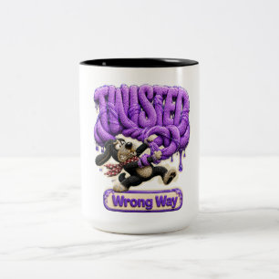 Caneca De Café Em Dois Tons Torcida Maneira Errada Engraçado Sarcástico