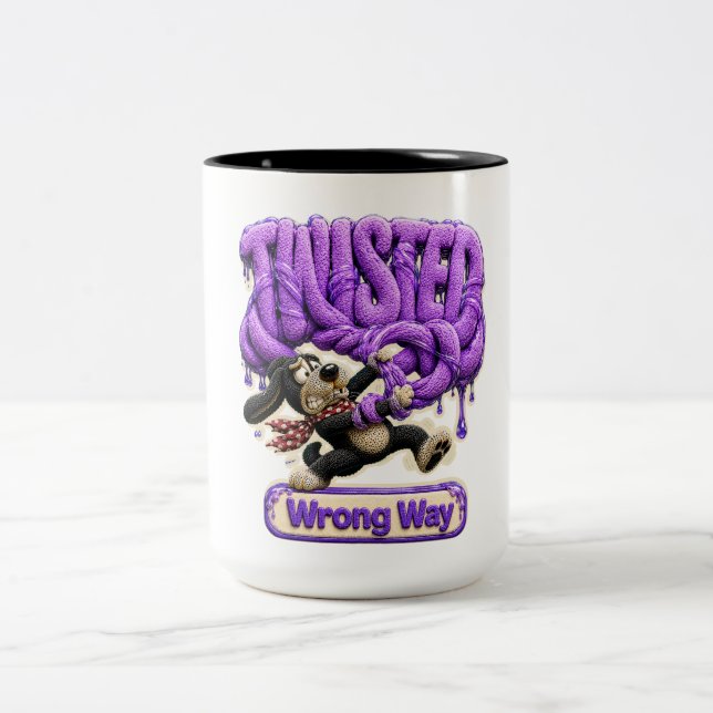 Caneca De Café Em Dois Tons Torcida Maneira Errada Engraçado Sarcástico (Centro)