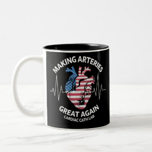 Caneca De Café Em Dois Tons Tornando as Artérias Grandes Novamente Laboratório