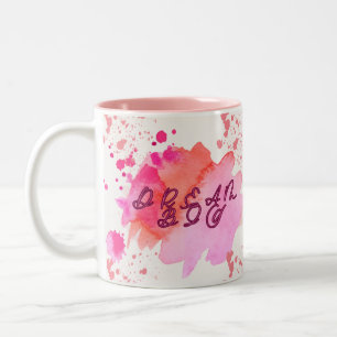 Caneca De Café Em Dois Tons Torne o seu maior sonho colorido