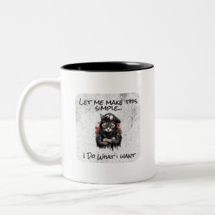 Caneca De Café Em Dois Tons Torne Simples, Eu Faço O Que Quero