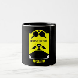 Caneca De Café Em Dois Tons Torneio de Tênis de Mesa