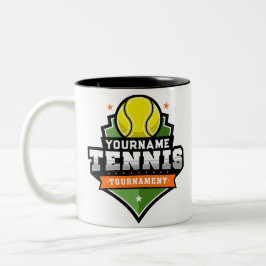 Caneca De Café Em Dois Tons Torneio Varsity de NOME personalizado do jogador d