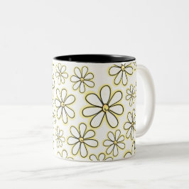 Caneca De Café Em Dois Tons Torneiras Brancas E Amarelas Modernas