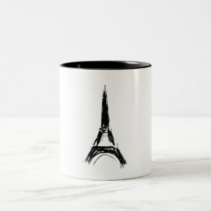 Caneca De Café Em Dois Tons Torre Eiffel