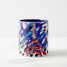 Caneca De Café Em Dois Tons Torre Eiffel