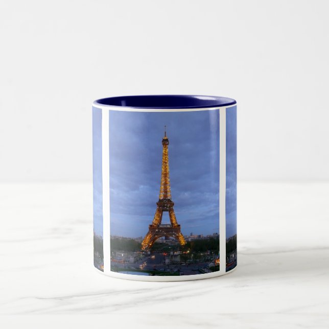 Caneca De Café Em Dois Tons Torre Eiffel Paris França (Centro)