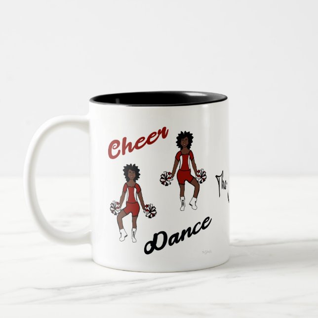 Caneca De Café Em Dois Tons Torre Preto Cheio Vermelho (Esquerda)
